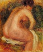 Seated female nude 1910